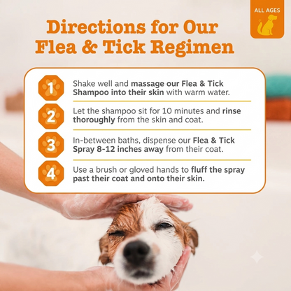 FleaGuard Flea & Tick Removal Shampoo for Dogs & Cats — Natural Skin & Coat Formula